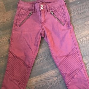 Maroon skinny jeans